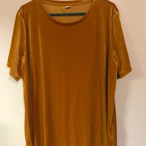 Old Navy Velvet Yellow top